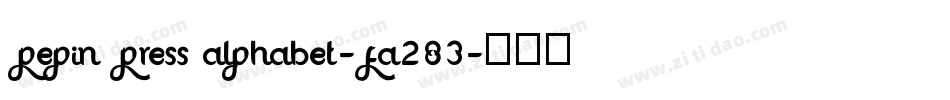 Pepin Press Alphabet-FA283字体转换